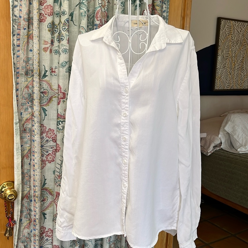 Anthropologie white blouse in excellent condition